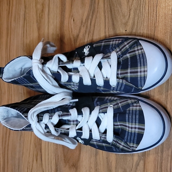 Polo Ralph Lauren Other - Ralph Lauren Polo Men's  High Top Canvas Sneakers Size 9 EUC